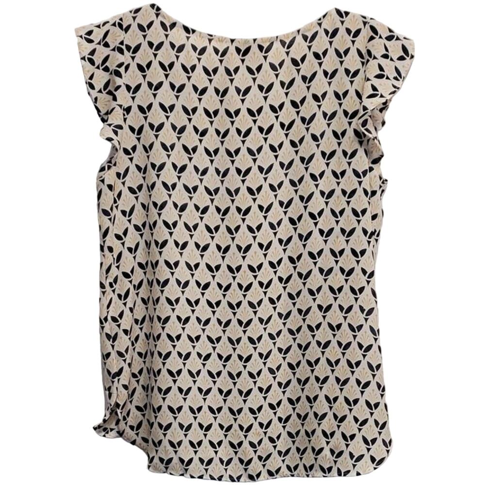 Loft Short Flutter Sleeve Light Weight Blouse Size Small - Picture 2 of 6